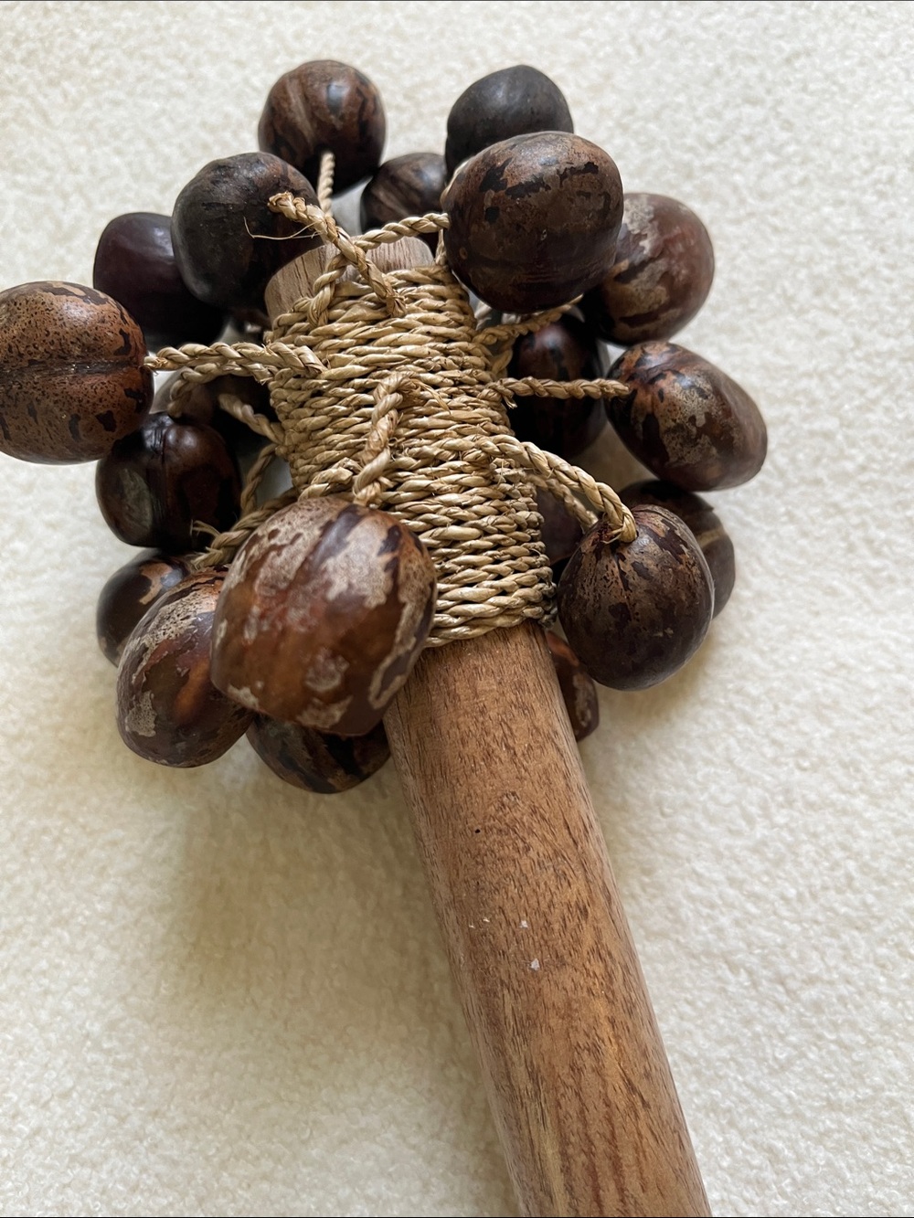 Frame Drum with Lizard Motif, seed pod shaker shaker, rhythm stick - Picture 4 of 9